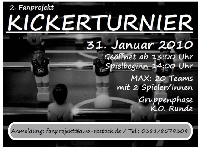 2. Fanprojekt Kickerturnier, Januar 2010